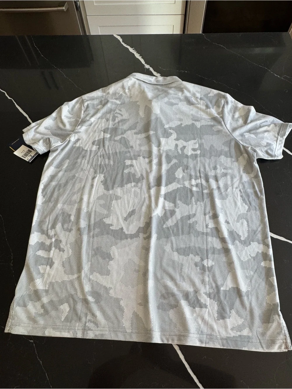 Ralph Lauren Men's Light Gray & White Camo Performance Polo